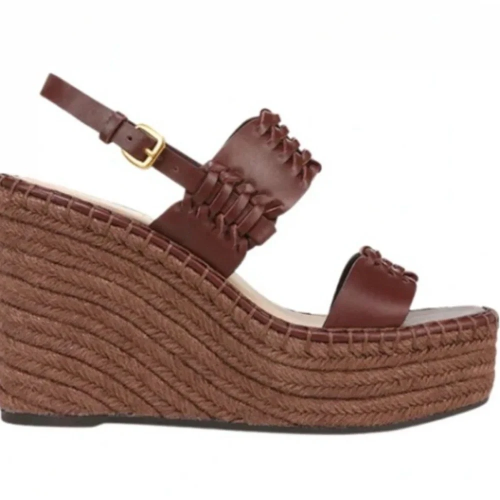 New Verónica Beard Riya wedge sandal Elegant Brown Wedge Sandals